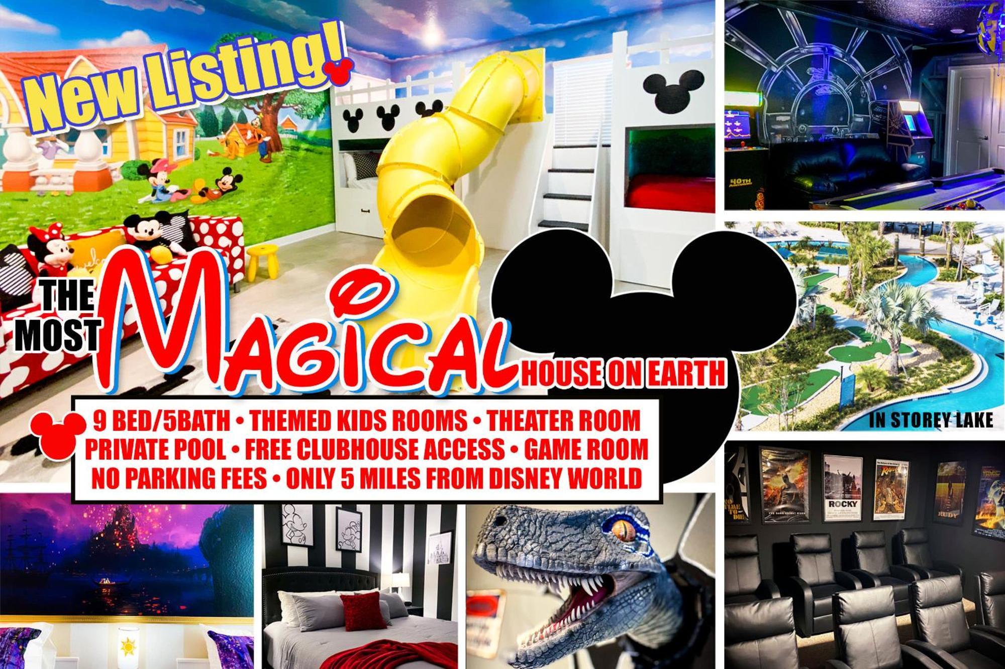 Magical Family Vacation Home Near Disney World At Storey Lake, Star Wars Gameroom, Pool, Theater, Mickey Slide, Sleeps Up To 28 Киссимми Экстерьер фото